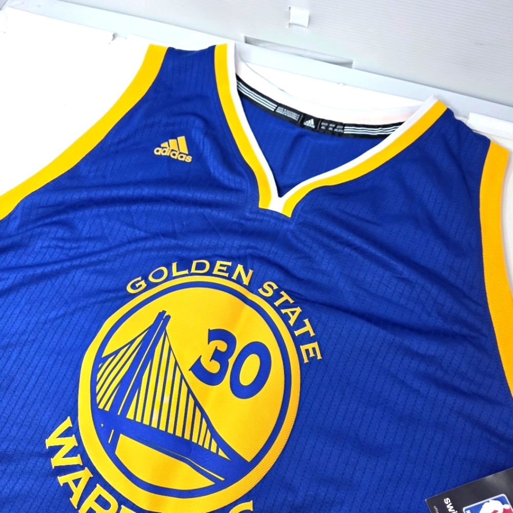 NWT Adidas Stephen Curry #30 Golden State Warriors Blue Swingman Jersey‎ 4XL +2.